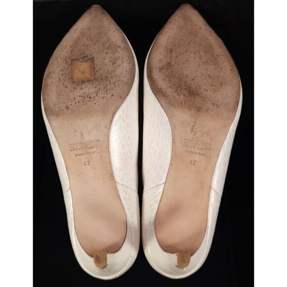 Paris Texas 60 Tall Boots 42 US 12 Womens Off-White Croc $965 - Picture 10 of 15